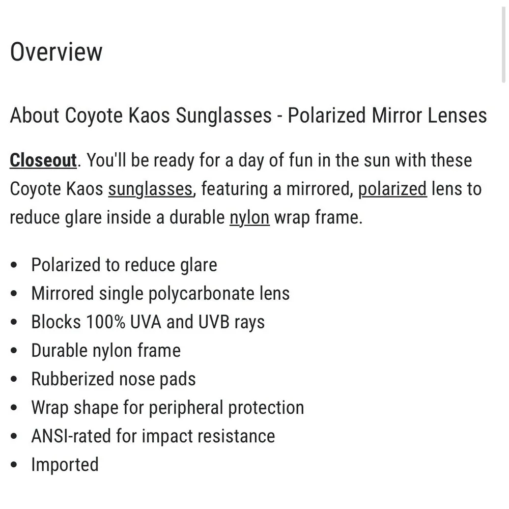 Coyote Kaos Unisex‎ Sports Shield Designer Sunglasses Black/Ice Blue $79.99 WOW!